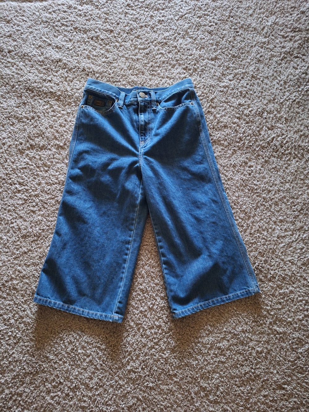Marc by Marc Jacobs Vintage Wide Leg Denim Culottes Cropped Jeans Size 4